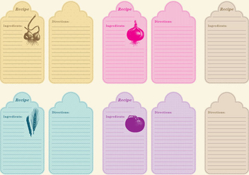 Recipes Card Vectors - Free vector #359753